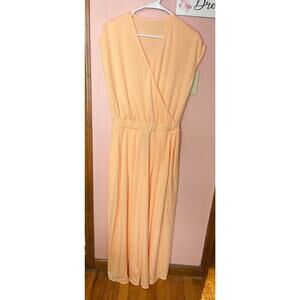 Halara cream sickle waffle knit with pockets jumpsuit￼